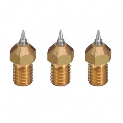 3D printer accessories E3D brass nozzle with stainless steel tip removable 0.2-0.5mm